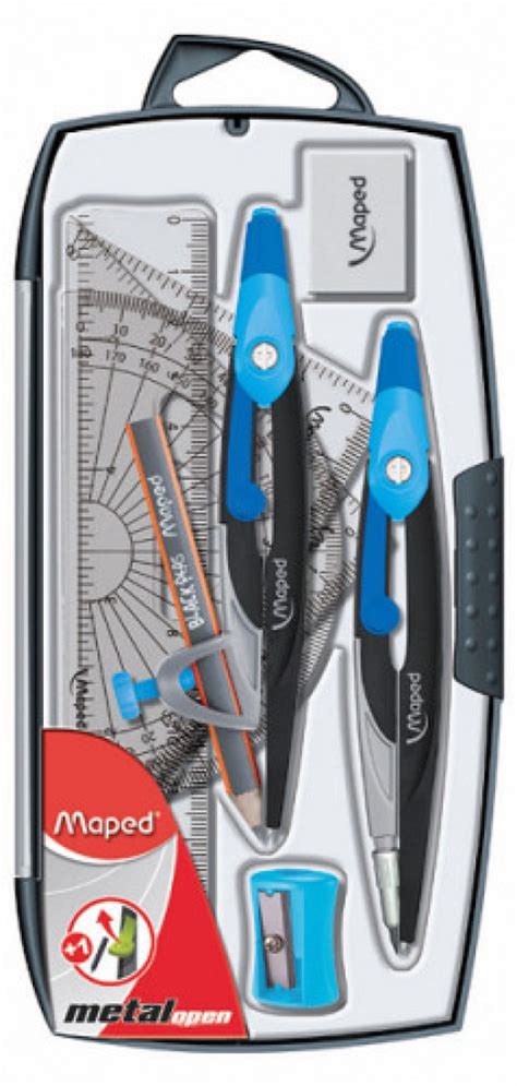 maped metal geometry box|maped instrument box.